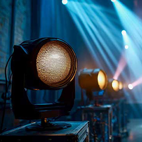 Pro lighting and audio square